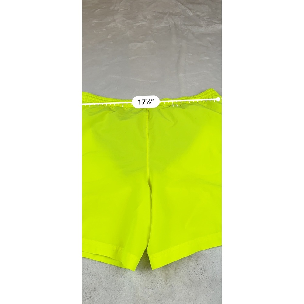 Under Armour HeatGear Mens Large Neon Yellow Black Athletic Shorts Running - Picture 4 of 5